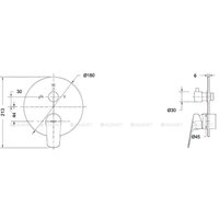 Смеситель Bravat PB8429564BW-3-ENG 3-функциональный