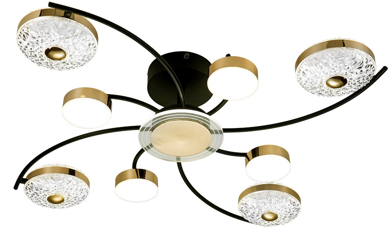 Припотолочная люстра Escada 10208/8LED (черный/золото)