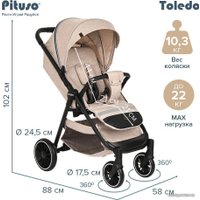 Коляска прогулочная «книга» Pituso Toledo EVA (капучино)