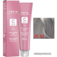 Крем-краска для волос Tefia Color Creats 10/11 экстра светлый блондин пепельный интенсивный