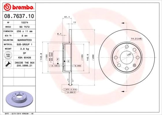 

Brembo 08763710