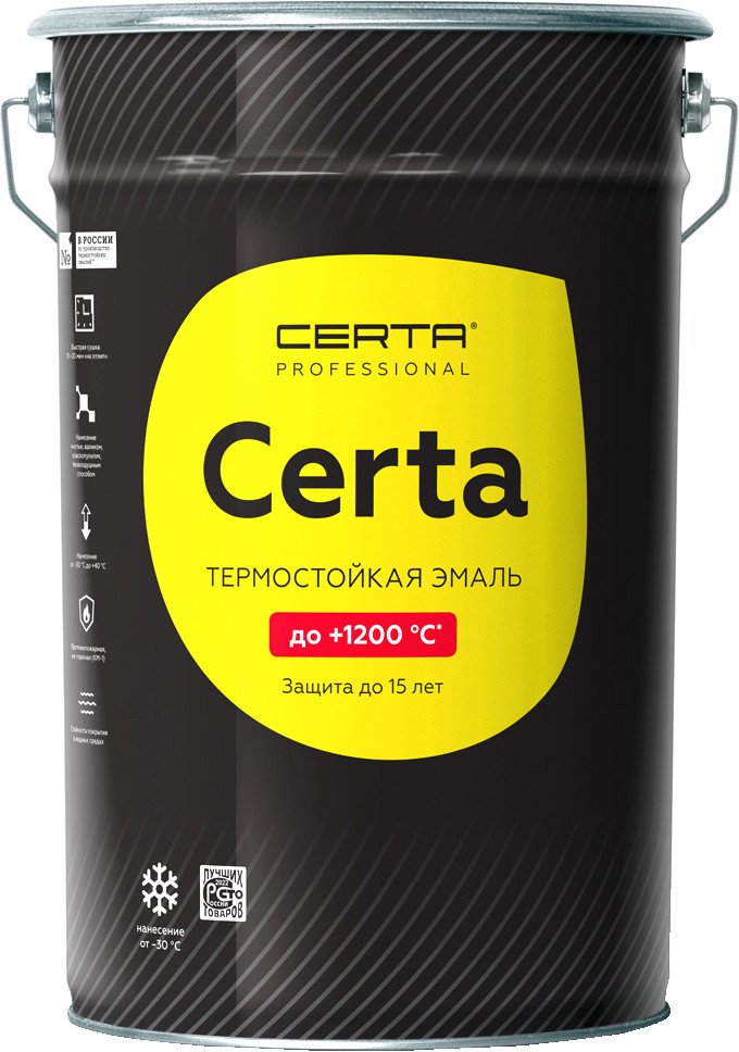 

Эмаль Certa HS Термостойкая 800С 4 кг (серый титан)