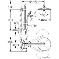 Душевая система  Grohe Euphoria System 260 27296002