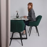 Кухонный стол Lepremo AV 1208 HPL+МДФ раздвижной 1200-1600x800 (виктори натуральный/черный)