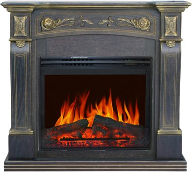 

Каминокомплект Smolcom Turin MB/JUP/SYM26 с Jupiter FX New (темный орех, патина золото)