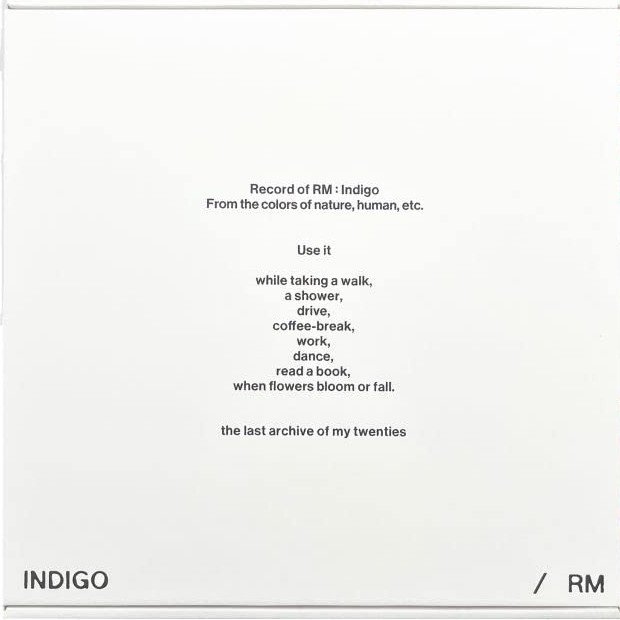 

Виниловая пластинка RM - Indigo (прозрачный/синий винил)