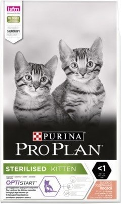 

Сухой корм для кошек Pro Plan Sterilised Kitten OptiStart с лососем 1.5 кг