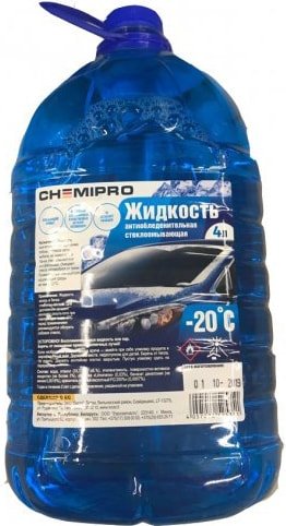 

Стеклоомывающая жидкость Chemipro -20С Зимняя 4л