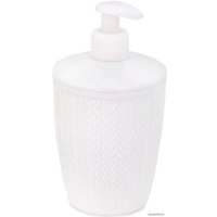 Дозатор для жидкого мыла Альтернатива Вязаное плетение М8048 (белый)