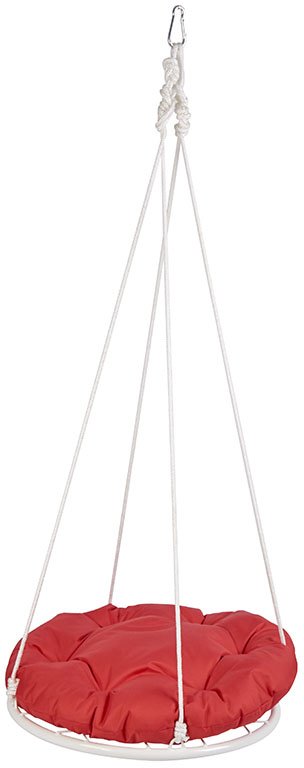 

Подвесные качели Polini Kids С подушкой 0002623-28 (белый/красный)