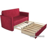 Диван Мебель-АРС Санта №2 (бархат красный Star Velvet 3 Dark Red)