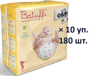 Подгузники CAM Pannolino Batuffi Maxi 4 8-18 кг (180 шт)
