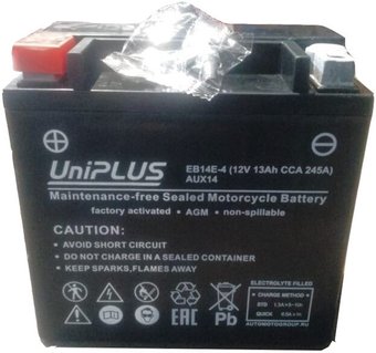 Мотоциклетный аккумулятор UniPLUS AUX14 EB14E-4 резервный (13 А·ч)