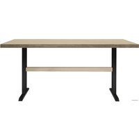 Кухонный стол Buro7 Двутавр 180 (классика, дуб беленый/черный)