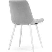 Стул Notta Челси (велюр светло-серый/белый)