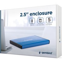 Бокс для накопителей 2.5" Gembird EE2-U3S-3-DB (синий)