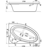 Ванна Santek Эдера 170x110 R комфорт [1WH112395]