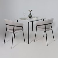 Стул с подлокотниками Алвест AV 433 (светло-серый бархат H-09/черный)