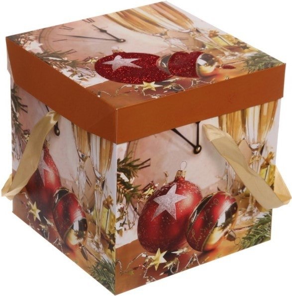 

Коробка подарочная Серпантин Бой курантов 22x22x22 см 214-039