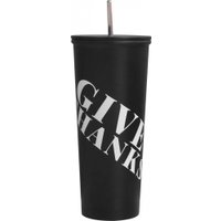 Многоразовый стакан Miniso Letters Series 630мл (черный)