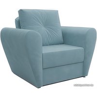 Кресло-кровать Мебель-АРС Квартет (велюр, голубой luna 089)