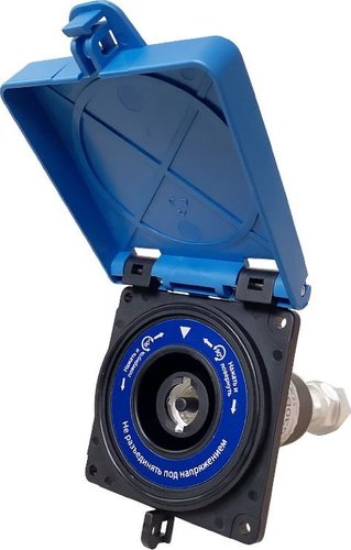 Розетка промышленная КС YHT BX3 0400B01 1Р 400А 1000В IP68 0400B01 (синий)