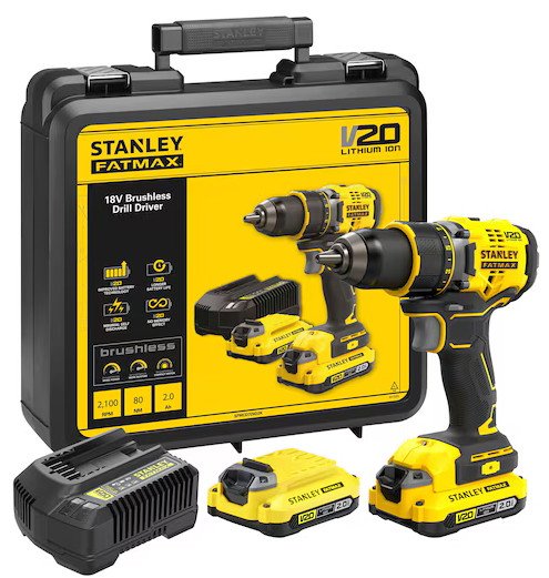 Дрель-шуруповерт Stanley SFMCD720D2K (с 2-мя АКБ, кейс)
