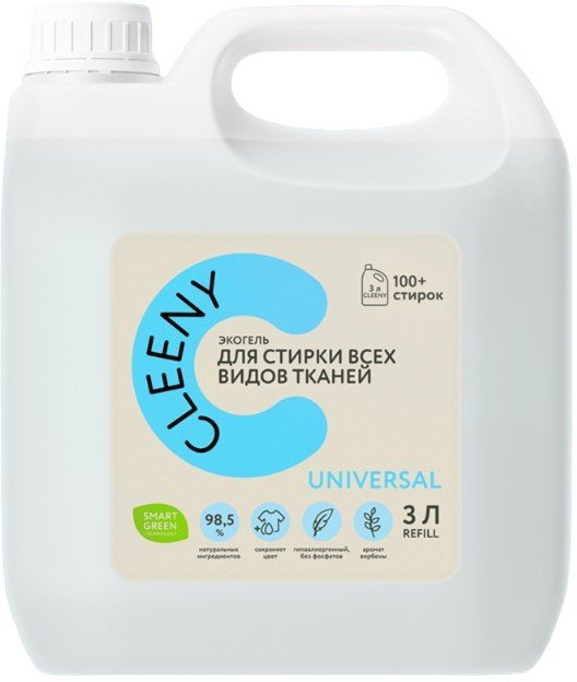 

Гель для стирки Cleeny Универсальный (3 л)