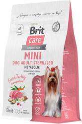 Care Mini Adult Sterilised Metabolic с индейкой 400 г