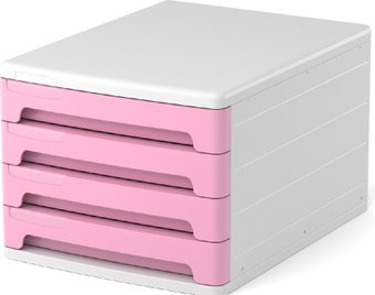 Лоток для бумаг Erich Krause Pastel 55870 (белый/розовый)