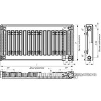 Стальной панельный радиатор Лидея ЛУ 10-304 300x400