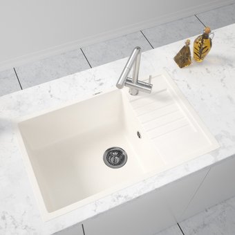 Кухонная мойка ZorG Dello 78 (белый камень)