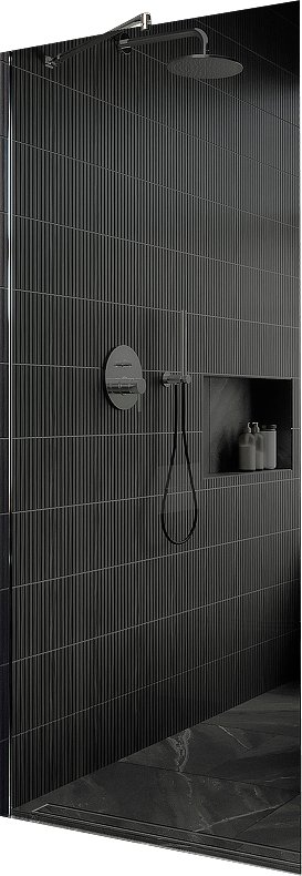 

Душевая стенка MaybahGlass 119x195 MGD-686-5ш (графитовое стекло/хром матовый)