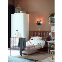 Растущая кровать Ikea Миннен 200x80 (светло-розовый, раздвижная) 394.188.13