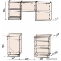 Готовая кухня Интерлиния Мила Матте 1.7 Б (белый/белый/опал светлый)