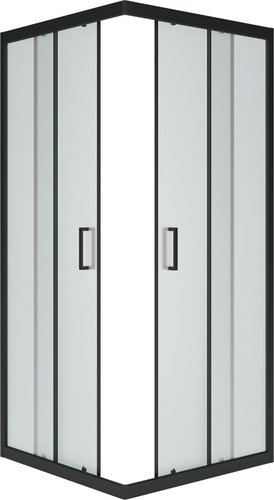 Душевой уголок Метакам Universal Black 80x80 KKS_013565 (матовое стекло)