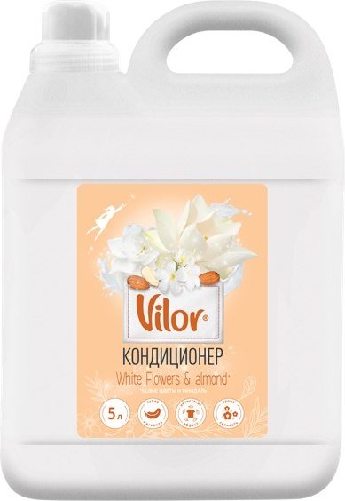 

Кондиционер для белья Vilor Миндаль и белые цветы (5 л)