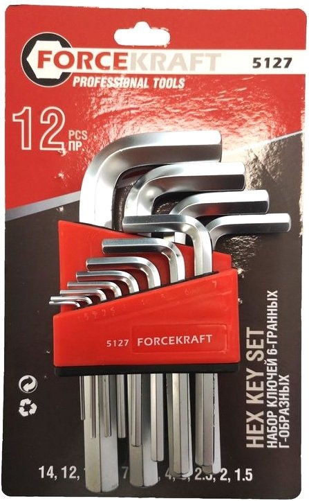 

Набор ключей ForceKraft FK-5127 (12 предметов)