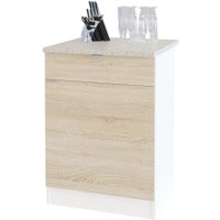 Шкаф напольный Сокол Мебель ТК-06.1 (белый/дуб сонома)