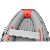 Моторно-гребная лодка Roger Boat Trofey 3500 (без киля, серый/красный)