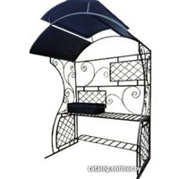 Мангал для дачи Грифонсервис МС10 с крышей (черный)