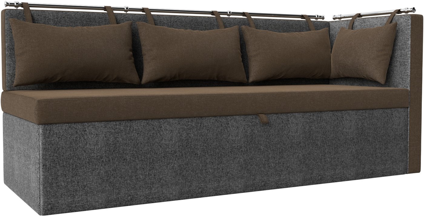 

Угловой диван Лига диванов Метро правый 105038 (рогожка коричневый/серый)