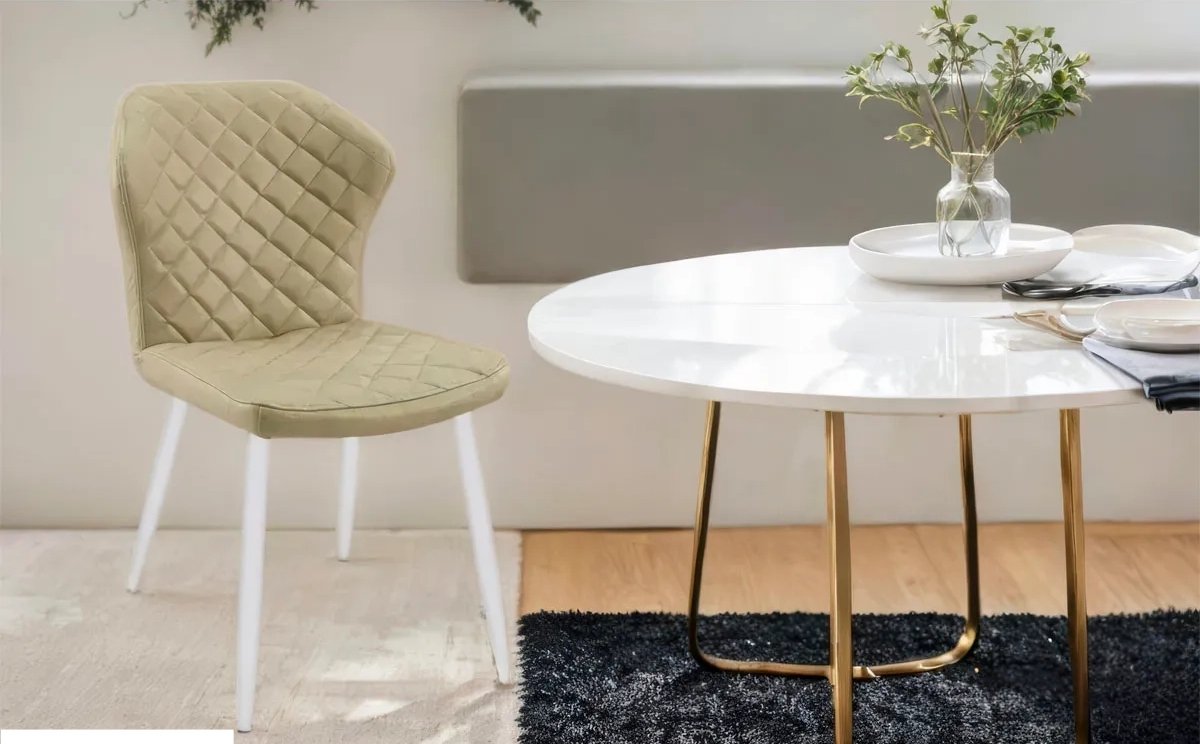 

Стул DikLine DikLine 239М (кож/зам бежевый/ножки белые)