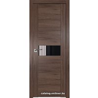 Межкомнатная дверь ProfilDoors 2.05XN L 50x200 (салинас темный, стекло lacobel черный лак)