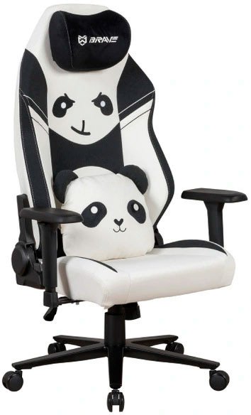 Игровое (геймерское) кресло Brave Kung Fu Panda (черный/белый)