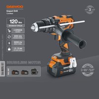 Ударная дрель-шуруповерт Daewoo Power DAA 6521Li Set (с 2-мя АКБ, кейс) в Барановичах