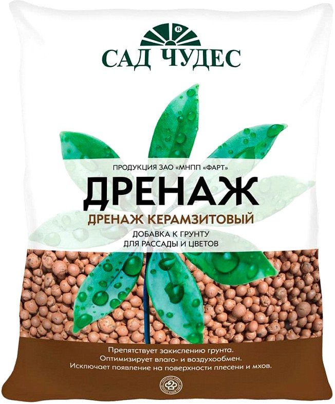 

Дренаж Сад Чудес керамзитовый цветной мелкий (1 л)