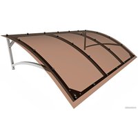 Козырек Импласт Кепка 1500х950 Тонированный (с сотовым поликарбонатом 4мм) в Витебске