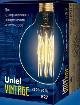 

Лампочка Uniel IL-V-G80 E27 60 Вт UL-00000478