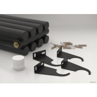 Стальной трубчатый радиатор Сунержа Эстет-11 EU50 500х720 16 секций (матовый черный)